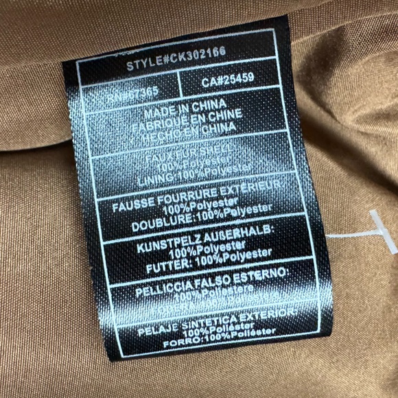 Cupcakes and Cashmere Coat Teddy Fleece Jacket Plush Brown Button Down Collared - Picture 8 of 9